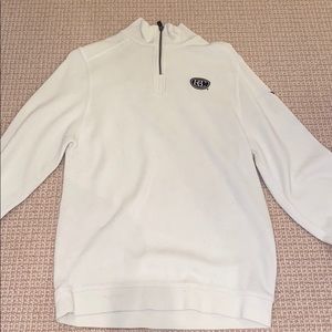 Cream Beaver Creek half zip sweater